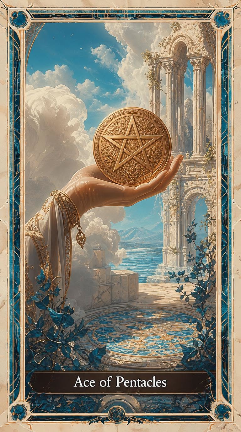 Ace of Pentacles tarot artwork