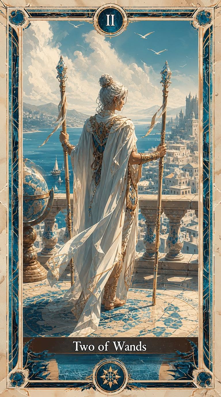 Two of Wands tarot artwork