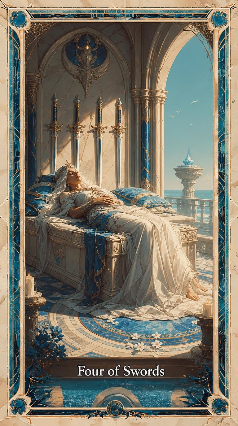 Four of Swords tarot artwork