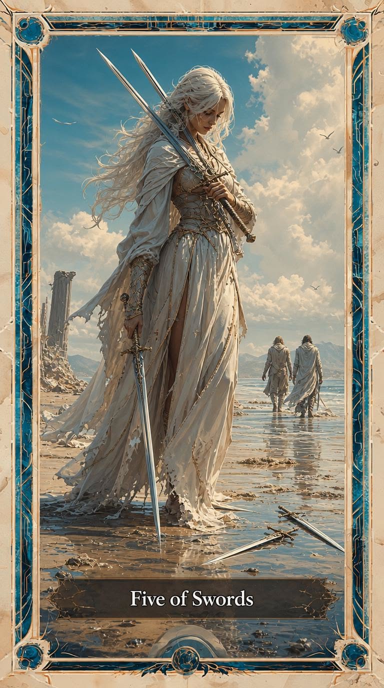 Five of Swords tarot artwork