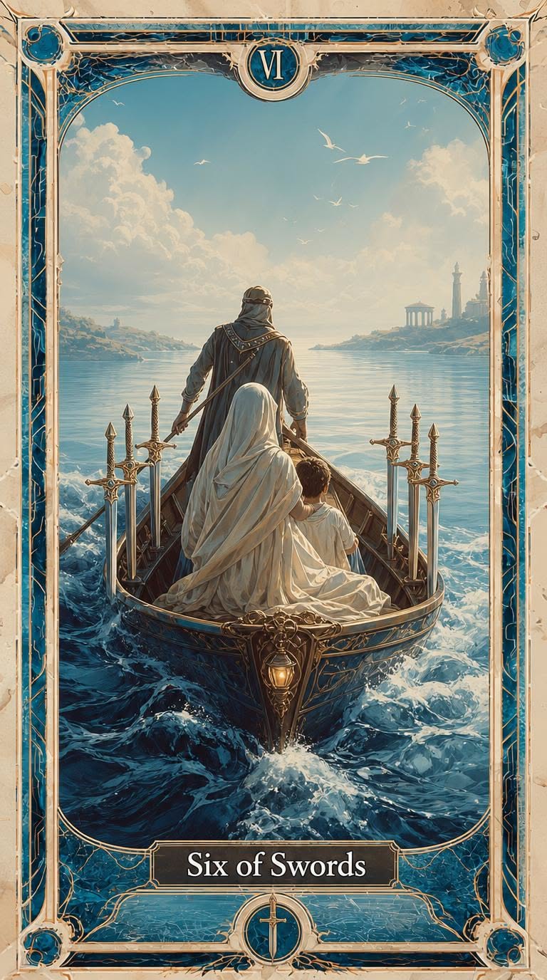 Six of Swords tarot artwork