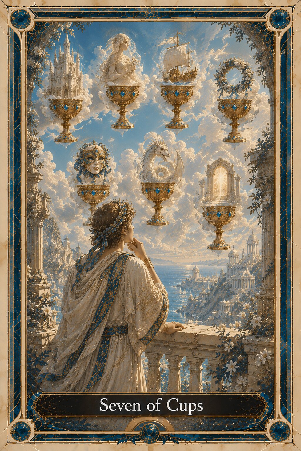 Seven of Cups tarot artwork