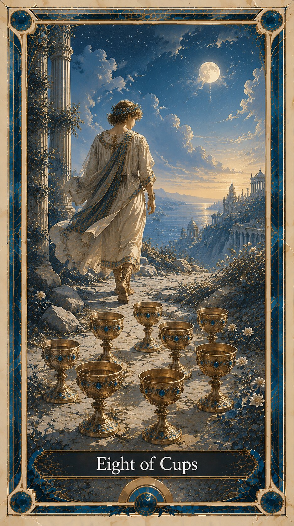 Eight of Cups tarot artwork