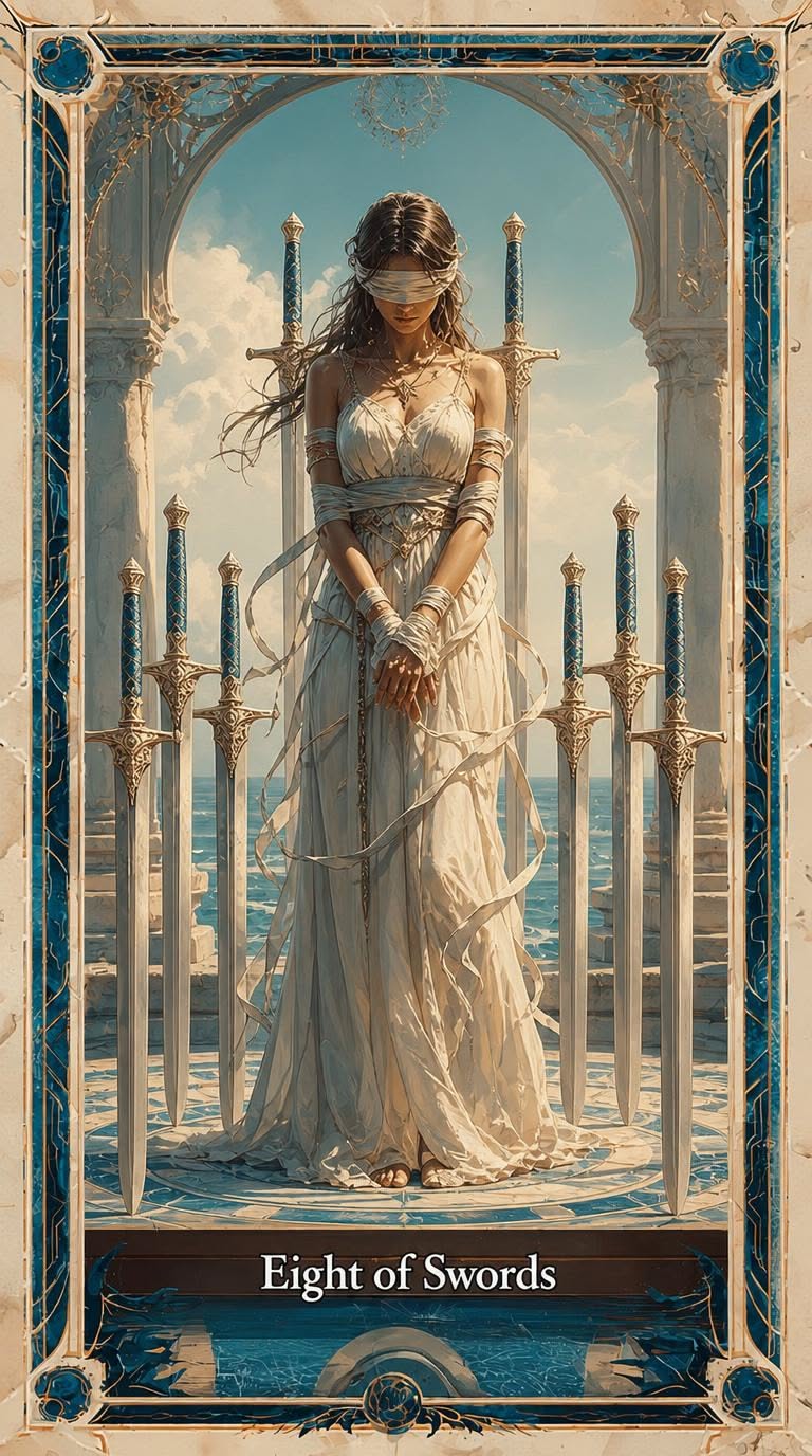 Eight of Swords tarot artwork