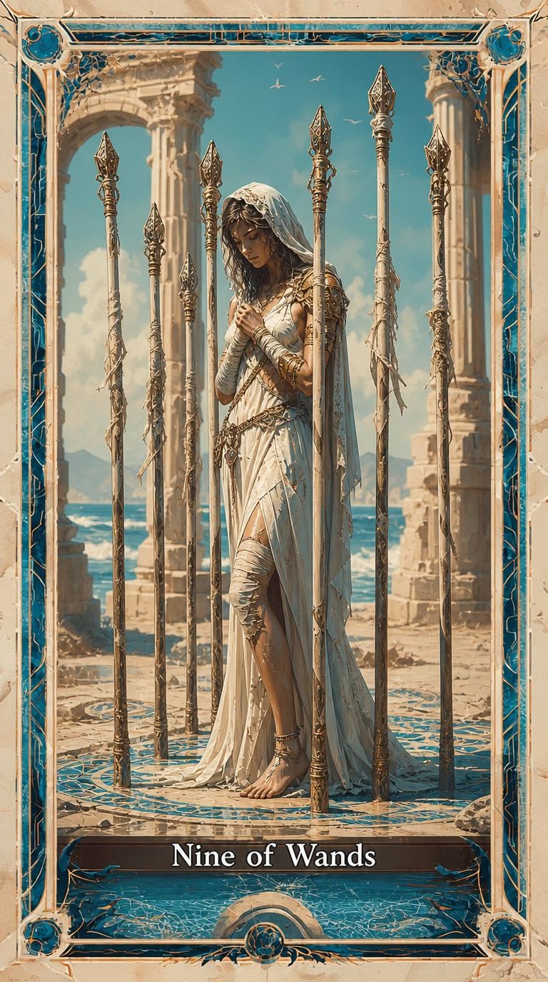 Nine of Wands tarot artwork