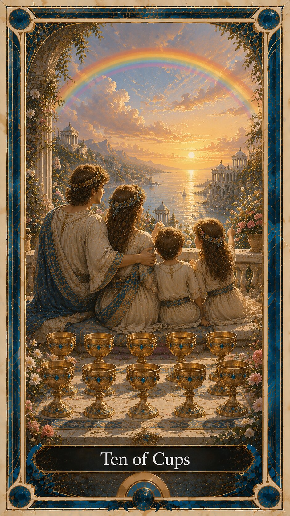 Ten of Cups tarot artwork