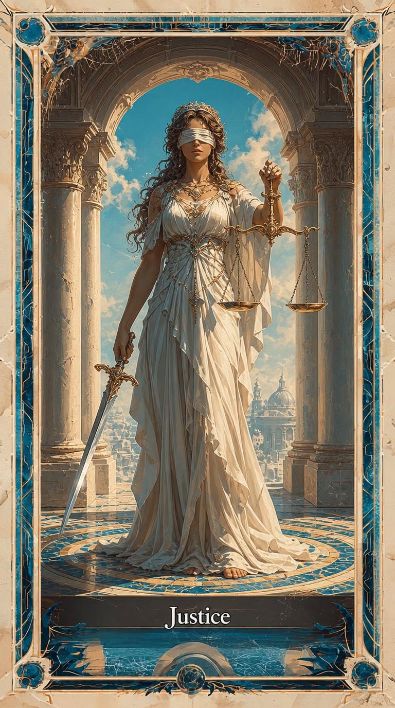 Justice tarot artwork