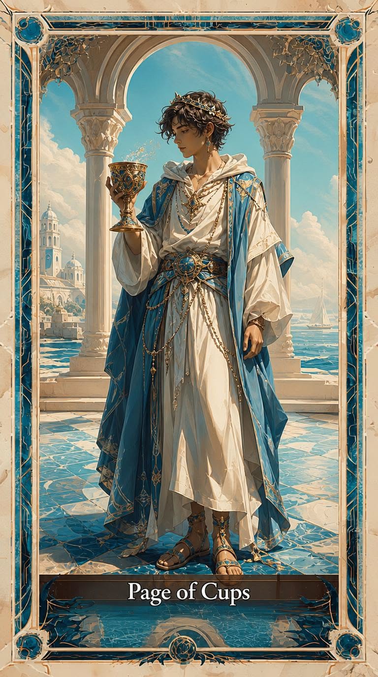 Page of Cups tarot artwork