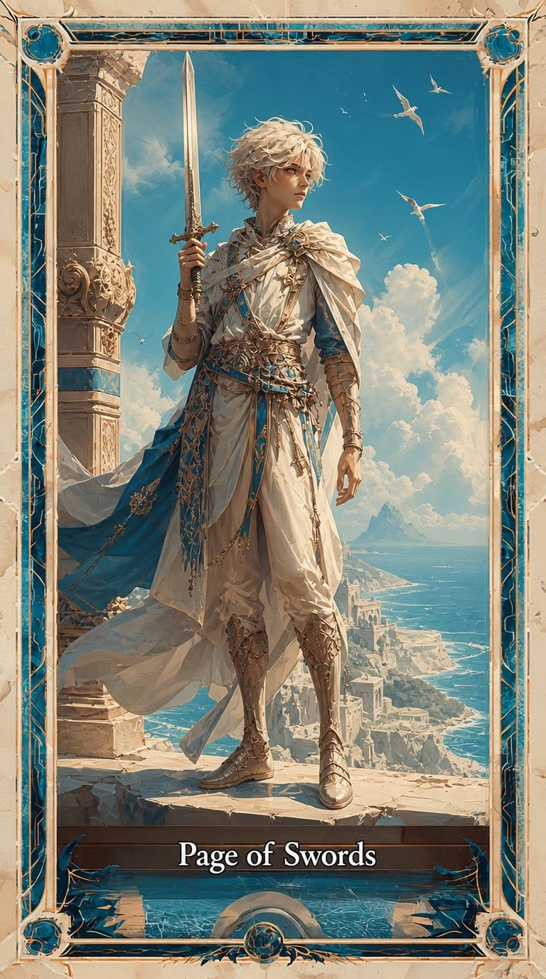 Page of Swords tarot artwork