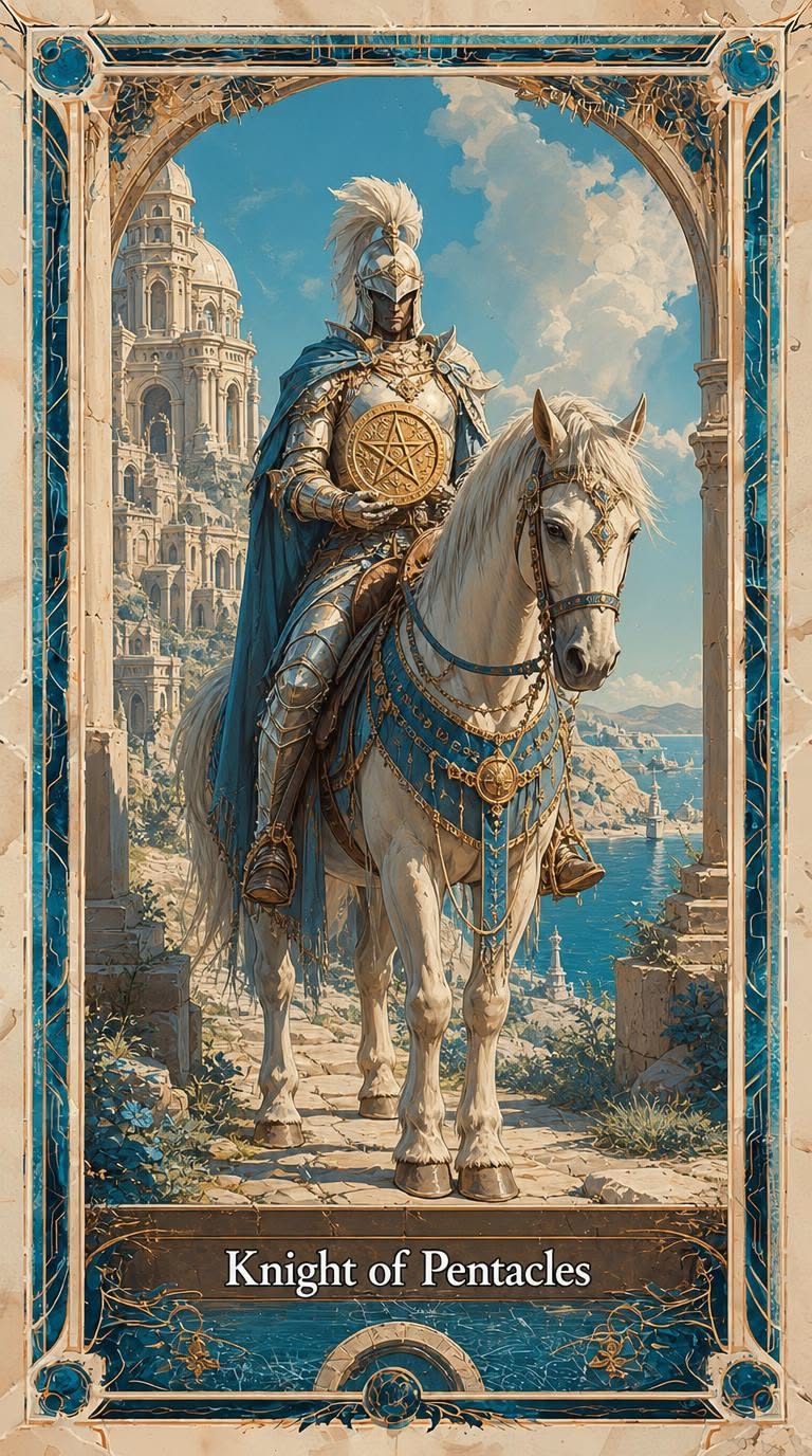 Knight of Pentacles tarot artwork