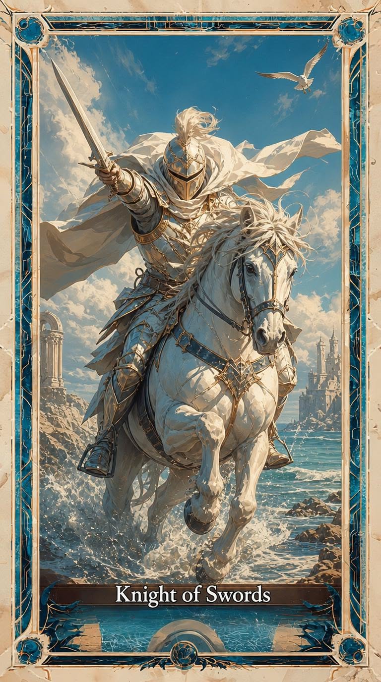 Knight of Swords tarot artwork